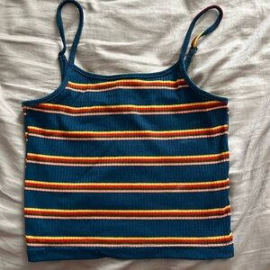 Ribbed stripped crop top
